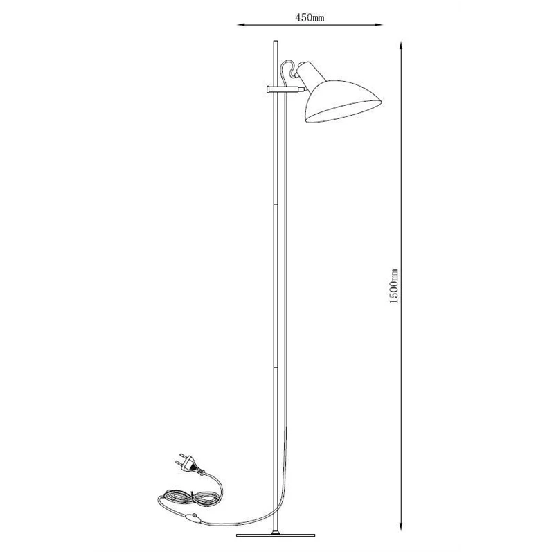 Stāvlampa around e27 melna