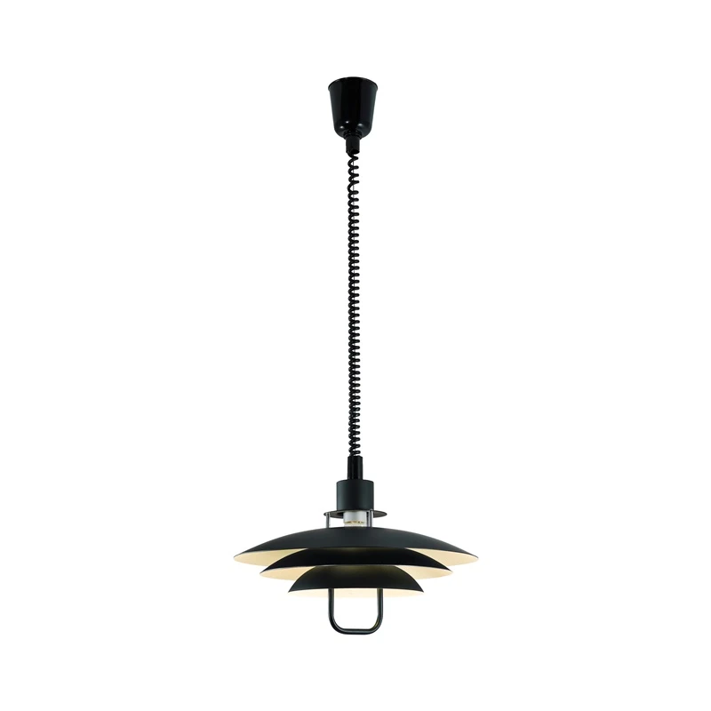 Lampa griestu isle e27 melna