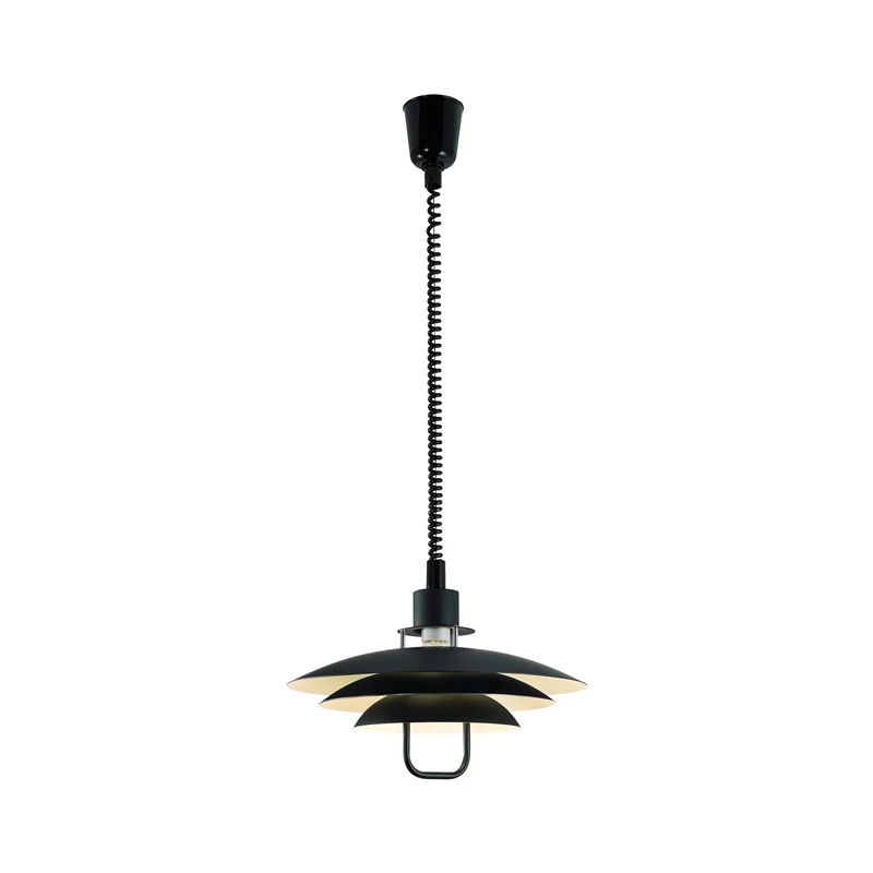 Lampa griestu isle e27 melna