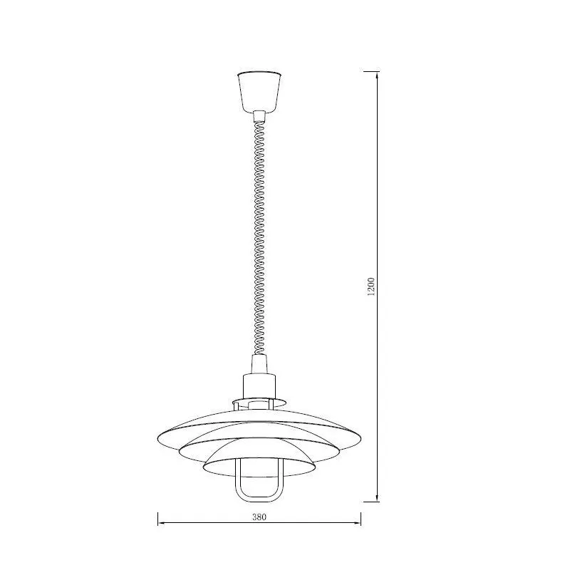 Pendant light isle e27 white