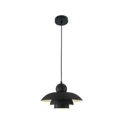 Lampa griestu bilis e27 melna