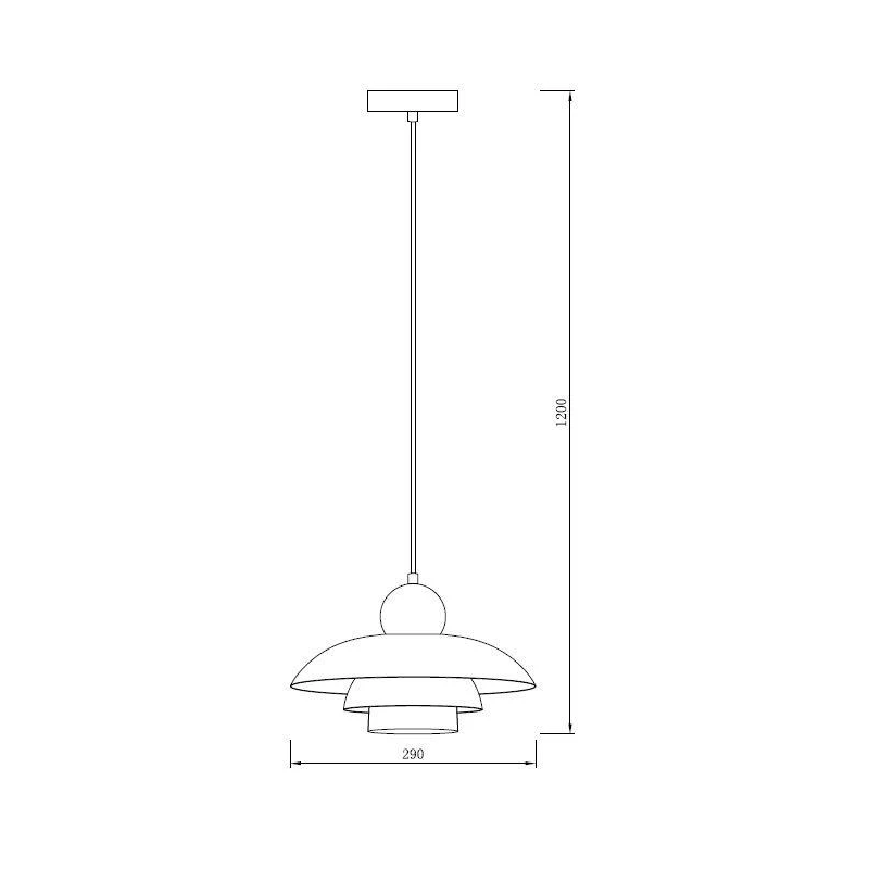 Lampa griestu bilis e27 melna