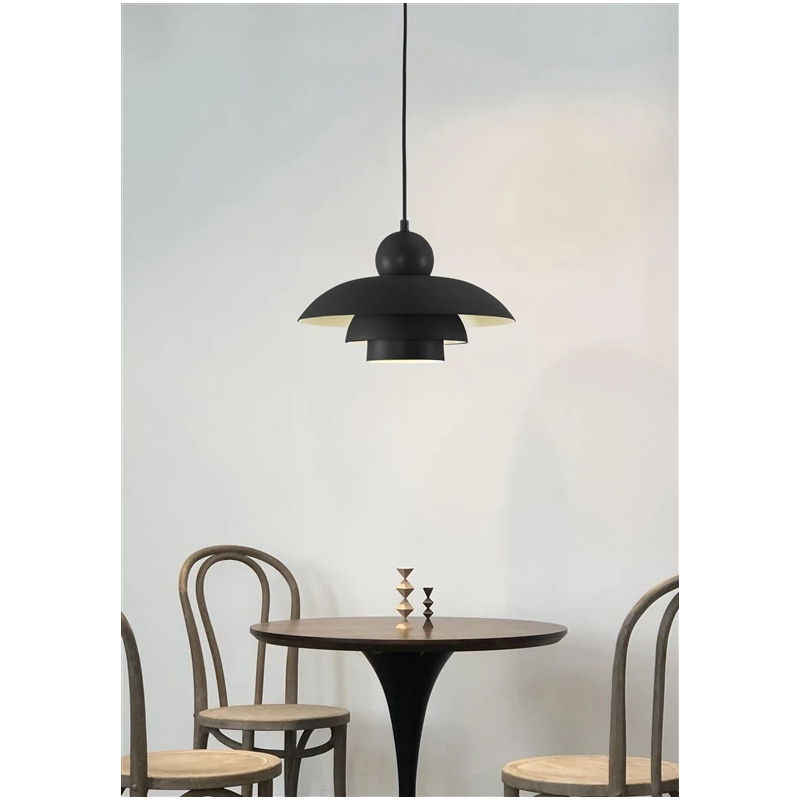 Lampa griestu bilis e27 melna