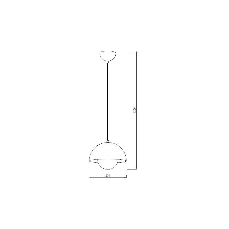 Pendant light van d23 e27 black