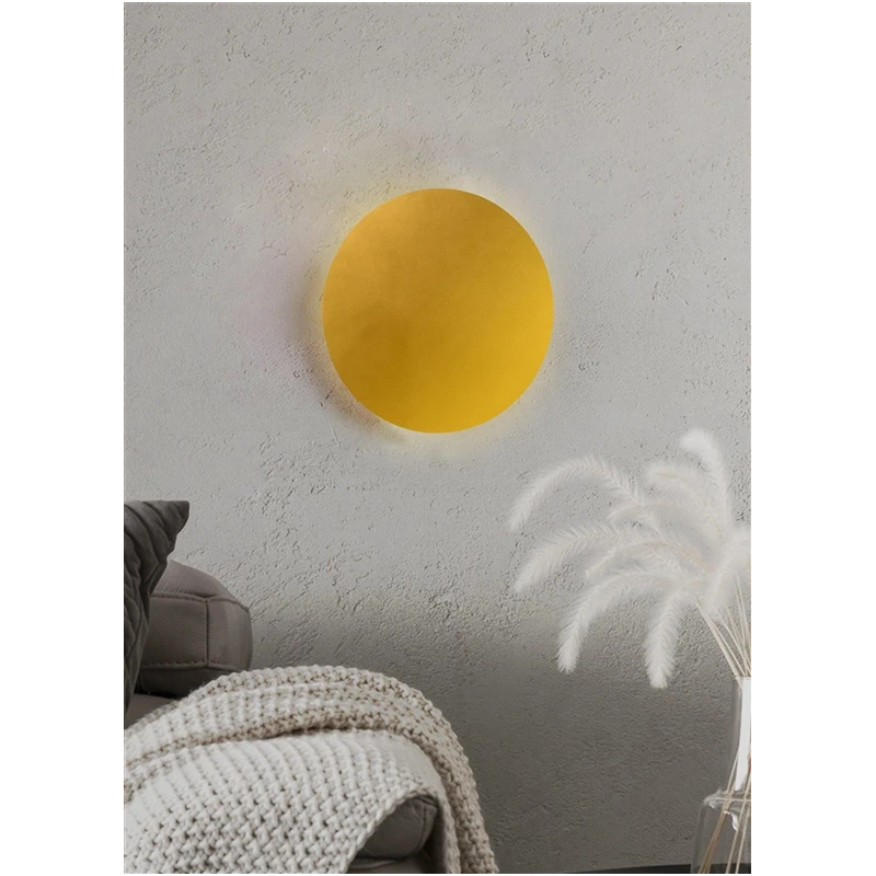 Lampa led sienas muna 4000k 15cm zelta