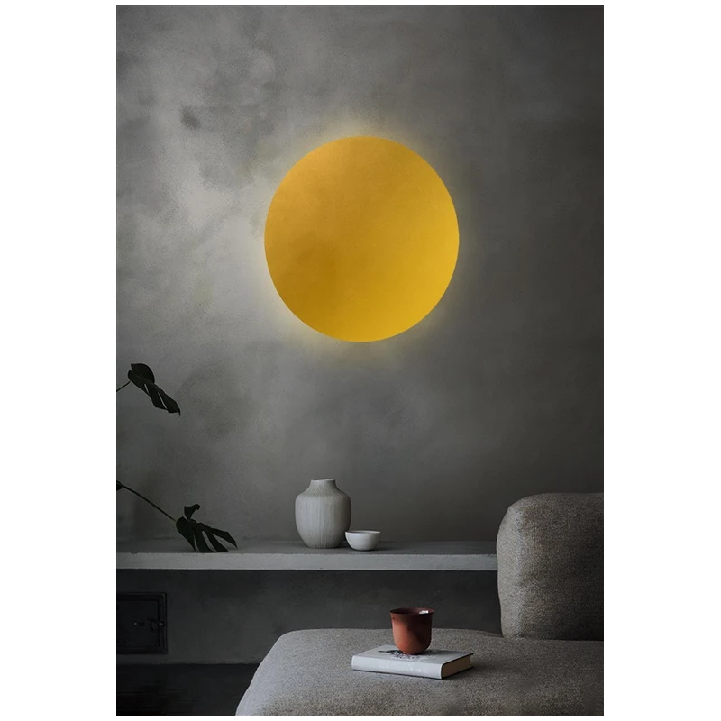 Lampa led sienas muna 4000k 25cm zelta