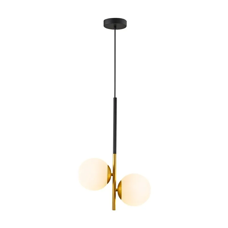 Pendant light raile 2xe27 gold