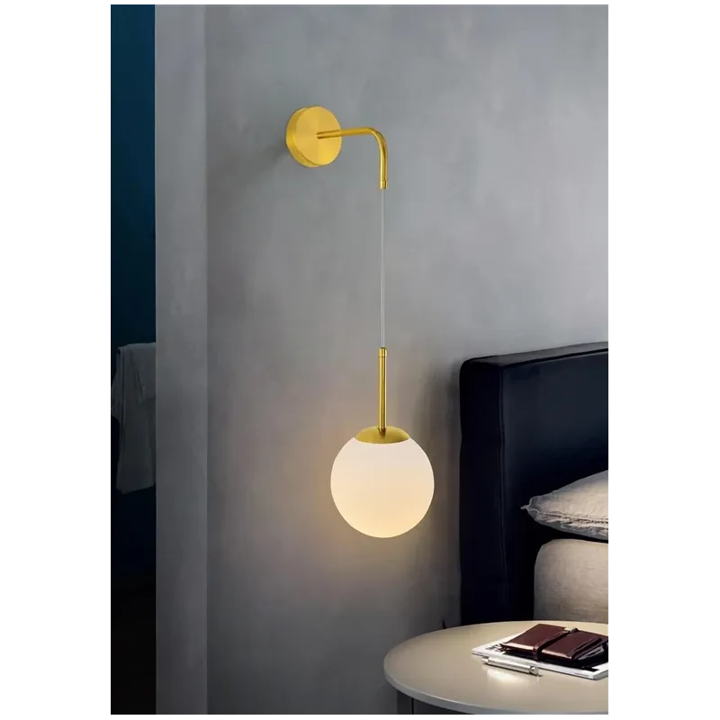 Wall pendant light raile e27 gold