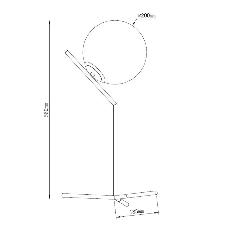 Table light raile e27 gold