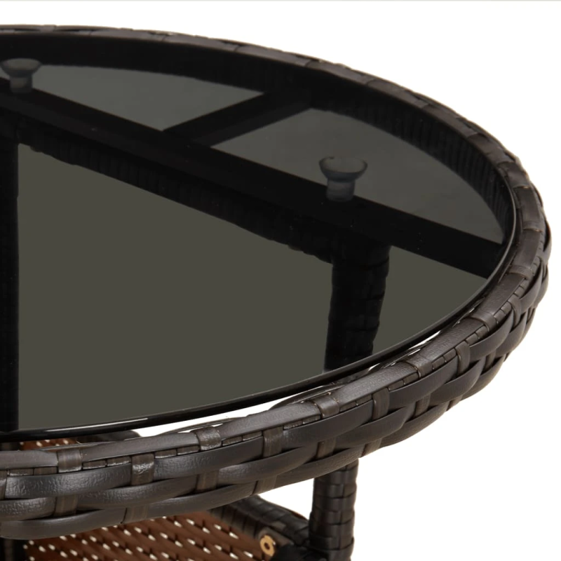 vidaXL 5-daļīgs dārza mēbeļu komplekts, matrači, brūna PE rotangpalma