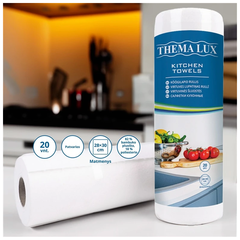 Dvielis. universāls Thema Lux G130077. balts