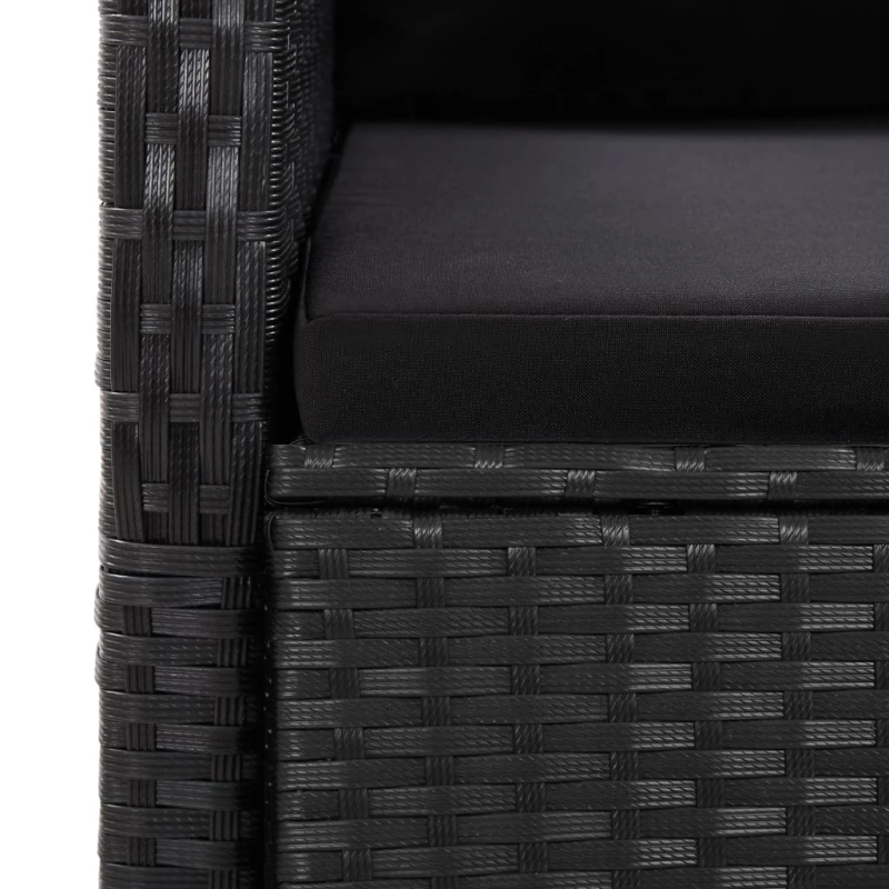 vidaXL 7-daļīgs dārza mēbeļu komplekts ar matračiem, PE rotangpalma