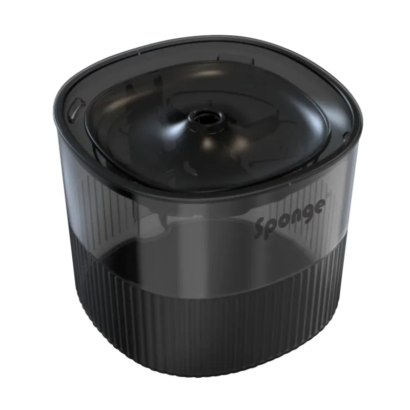 Gertuvė - fontanėlis Sponge. 1.8 l. 16.2x16.2x13.2 cm. juoda