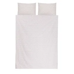 Voodipesukomplekt Domoletti Prisma D-1022, valge v.-roosakaspunane v., 200 x 220 cm