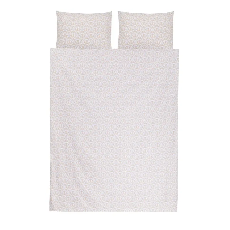 Комплект постельного белья Domoletti Prisma D-1022, белый-алый, 200 x 220 cm