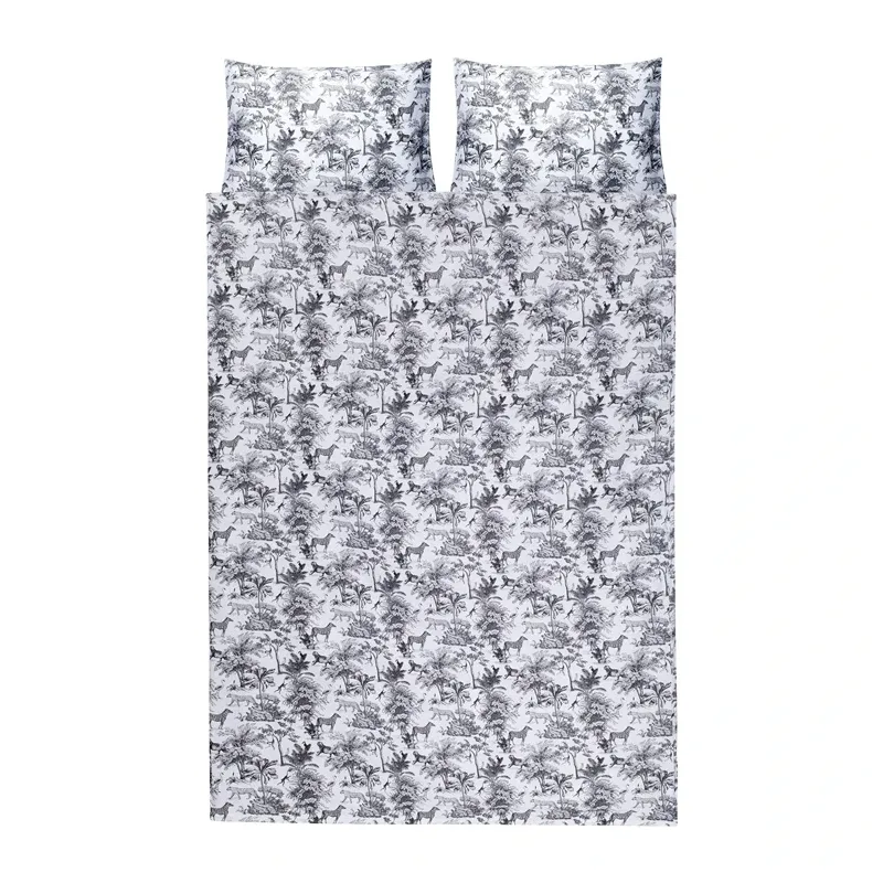 Gultas veļas komplekts Domoletti Savari 7756, balta krās.-melna krās., 200 x 220 cm