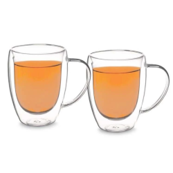 Krūzītes dubultā stikla 2gab 0.35l