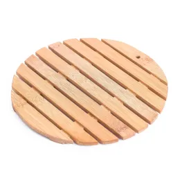 Coaster bamboo 17.8x17.8x1.3cm