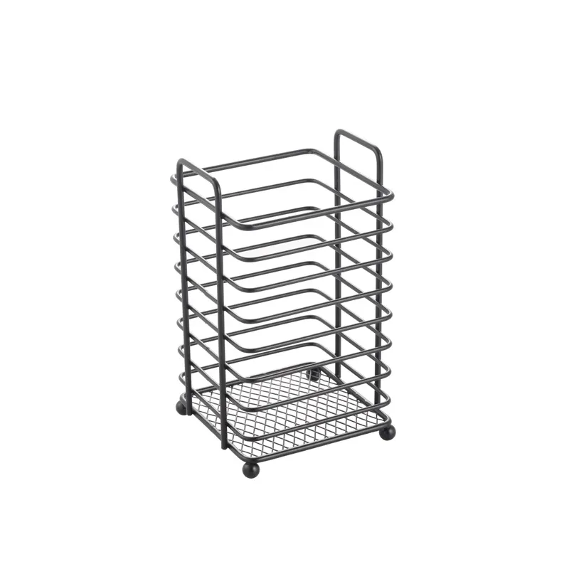 Лоток для столовых приборов Okko, 9.5 см x 9.5 см x 17 см, металл, черный цв.
