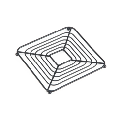 Paliktnis melns tērauda 18x18x1.3cm