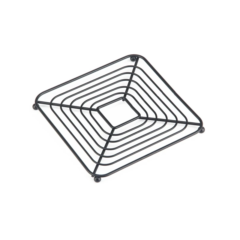 Paliktnis melns tērauda 18x18x1.3cm