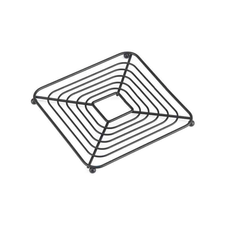 Поднос для горячих блюд Okko, 18 см x 18 см, Черный