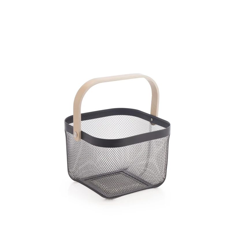 Grozs melns dzelz.koka rokt.25x24.5x18cm