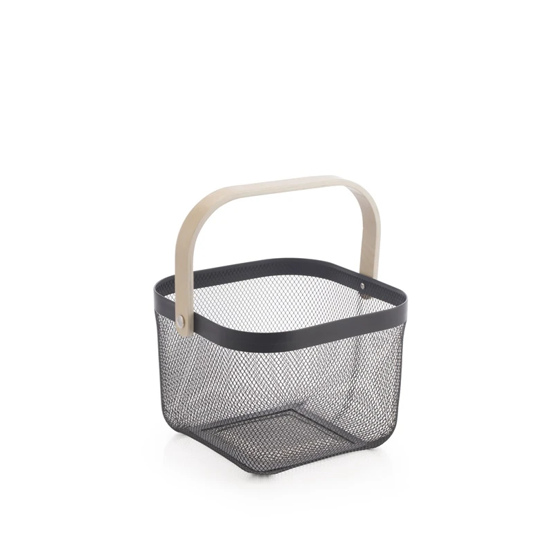 Grozs melns dzelz.koka rokt.25x24.5x18cm