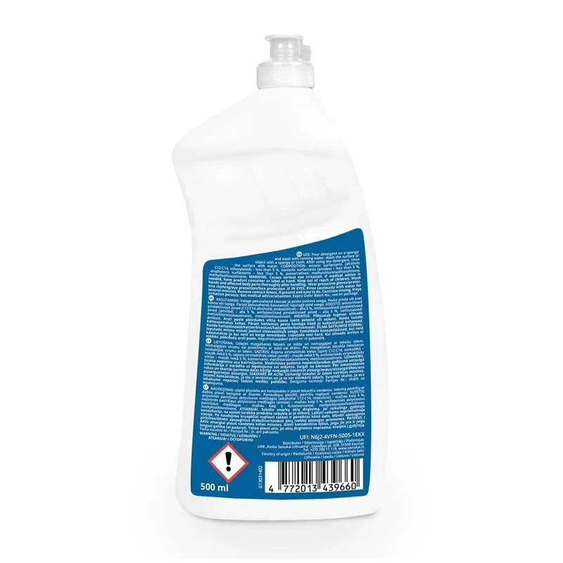Trauku mazgāšanas līdzeklis bez smaržas 0.5l