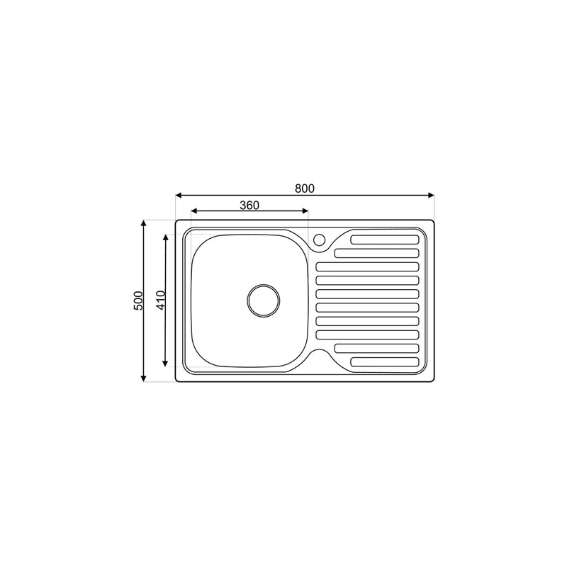Izlietne AS28. 80 x 50 x 15 cm