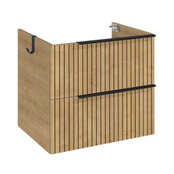 Pakaramais vannas skapītis Masterjero Lamello, brūns, 44.9x60x53 cm