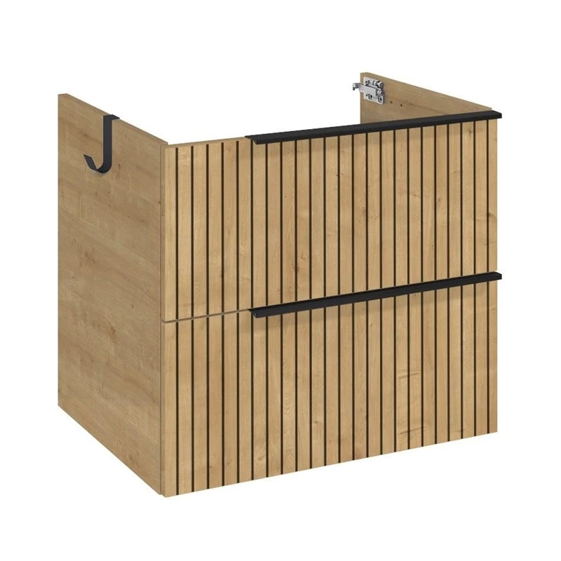 Pakaramais vannas skapītis Masterjero Lamello, brūns, 44.9x60x53 cm