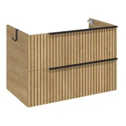 Подвесной шкафчик для ванной Masterjero Lamello, коричневый, 44.9 см x 80 см x 53 см