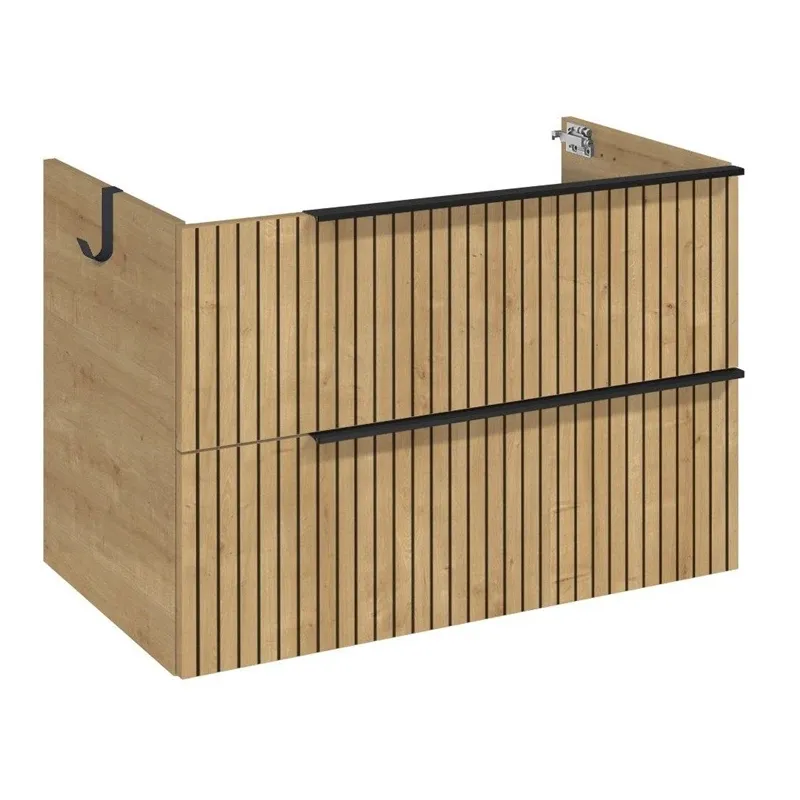 Piekarināms vannas istabas skapis Masterjero Lamello, brūna, 44.9 cm x 80 cm x 53 cm