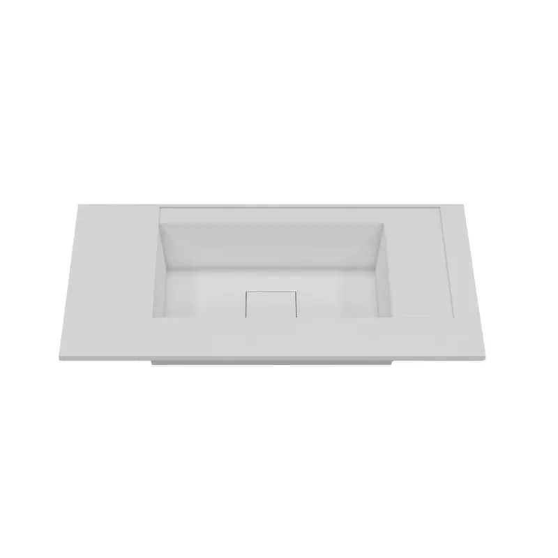 Vannas istabas izlietne Domoletti MH026 -100, keramika, 100 cm x 52 cm x 15 cm, balta