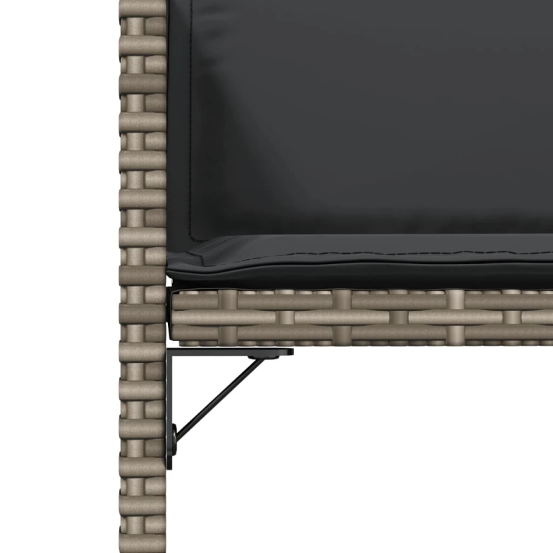 vidaXL dārza krēsli ar matračiem, 4 gab., pelēka PE rotangpalma