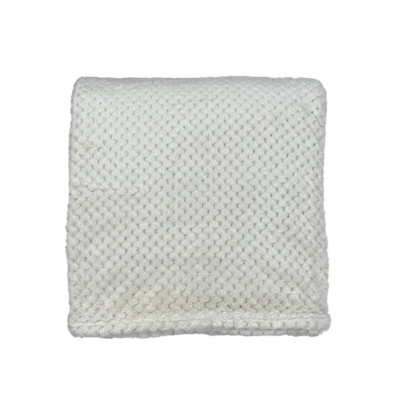 Pleds waffle flannel 150x200cm krēmkr.