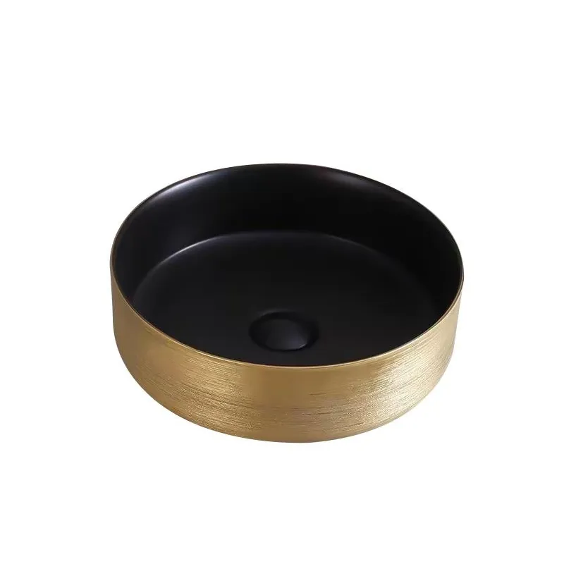 Vannas istabas izlietne Domoletti, 36 cm x 36 cm x 12 cm, zelta-melna