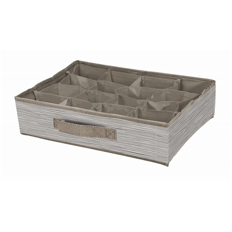 Kaste 16nod 35x27x9cm bēša tekstila