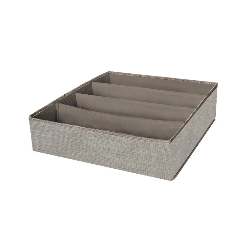 Kaste 4 nod.30x30x10cm bēša tekstila