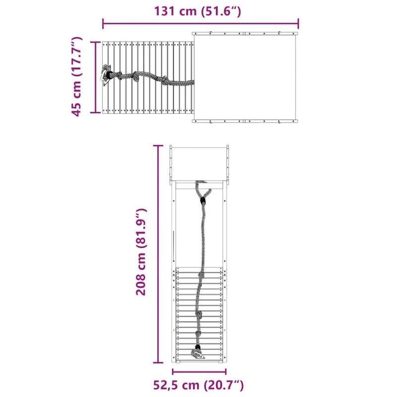 vidaXL āra rotaļu laukums, Duglasa egles masīvkoks