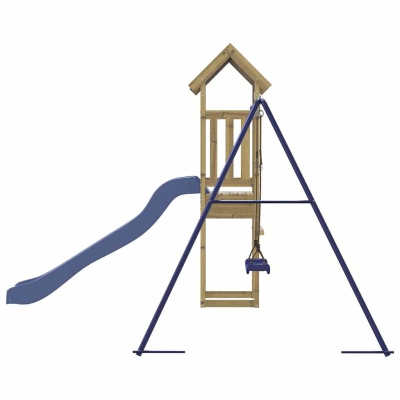 vidaXL āra rotaļu laukums, impregnēts priedes koks