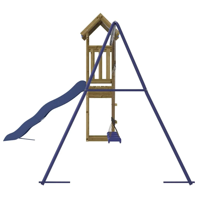 vidaXL āra rotaļu laukums, impregnēts priedes koks