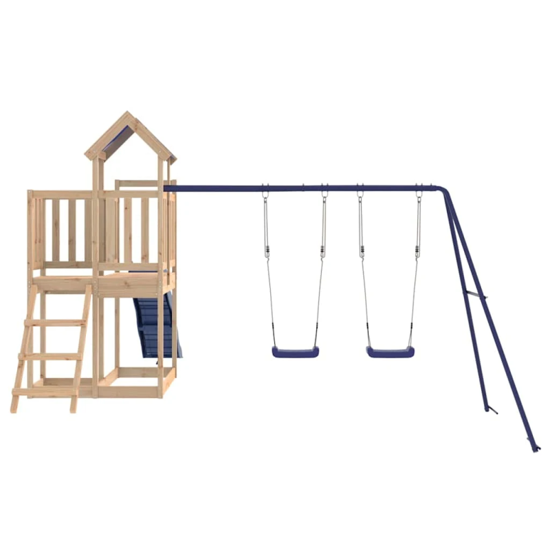 vidaXL āra rotaļu laukums, priedes masīvkoks