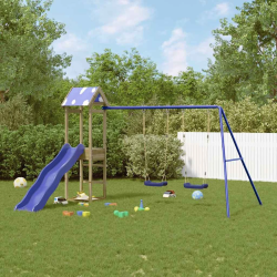 vidaXL āra rotaļu laukums, impregnēts priedes koks