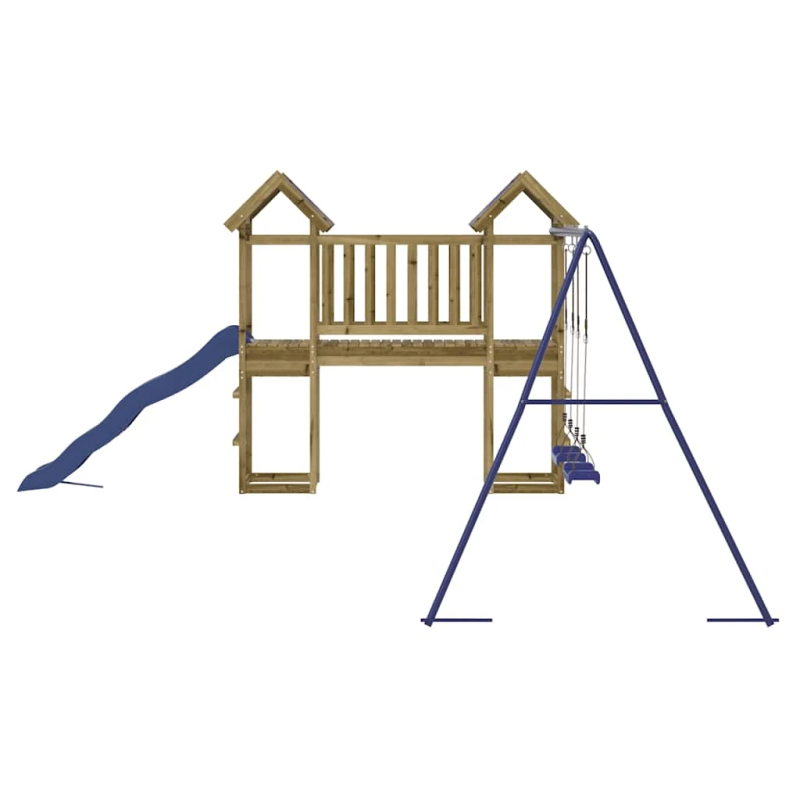 vidaXL āra rotaļu laukums, impregnēts priedes koks