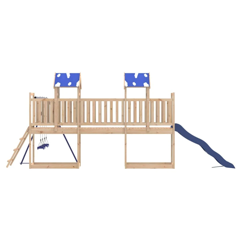 vidaXL āra rotaļu laukums, priedes masīvkoks