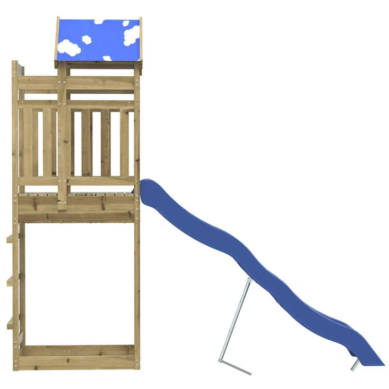 vidaXL āra rotaļu laukums, impregnēts priedes koks