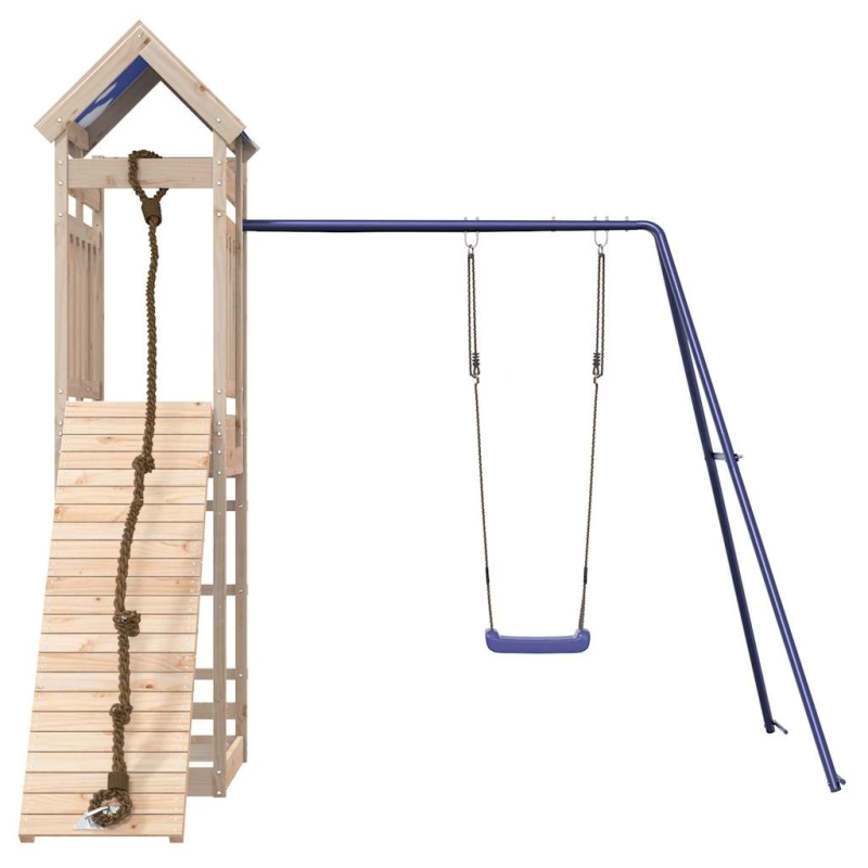 vidaXL āra rotaļu laukums, priedes masīvkoks