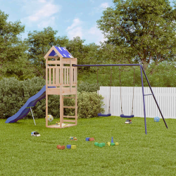 vidaXL āra rotaļu laukums, priedes masīvkoks